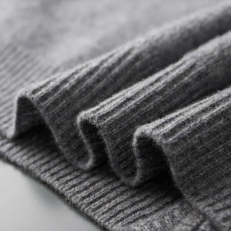 Zachary | Gilet Zippé Homme à Col Montant | Cardigan Minimaliste Uni et Élégant