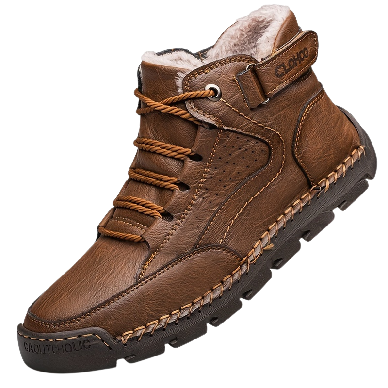 Torrick | Bottes d’Hiver Homme, Chaussures Montantes à Lacets et Velcro avec Doublure Chaude et Semelle Robuste