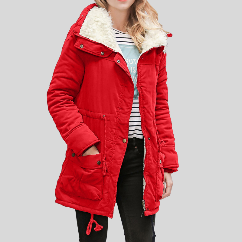 Brangwine | Parka longue femme avec doublure en shearling et capuche
