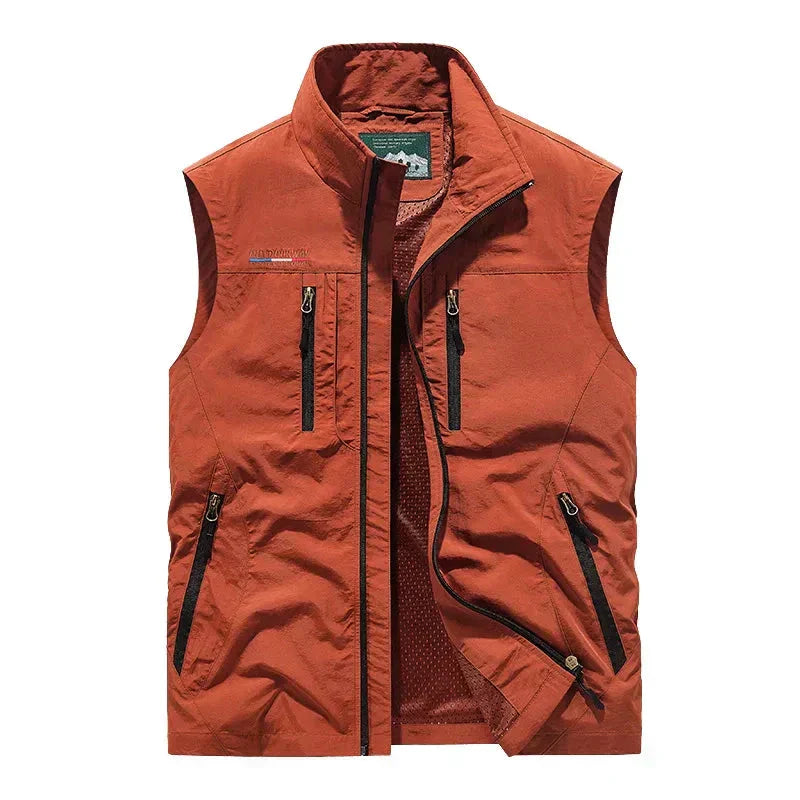 Rafferty | Gilet Homme Classique Zippé Col Montant avec Poches Multiples | Léger & Polyvalent