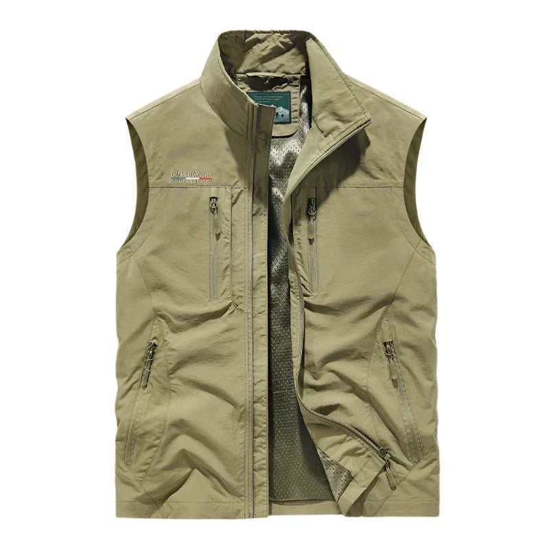 Rafferty | Gilet Homme Classique Zippé Col Montant avec Poches Multiples | Léger & Polyvalent