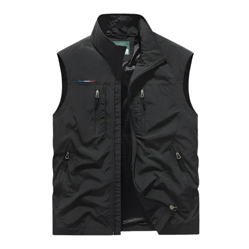 Rafferty | Gilet Homme Classique Zippé Col Montant avec Poches Multiples | Léger & Polyvalent