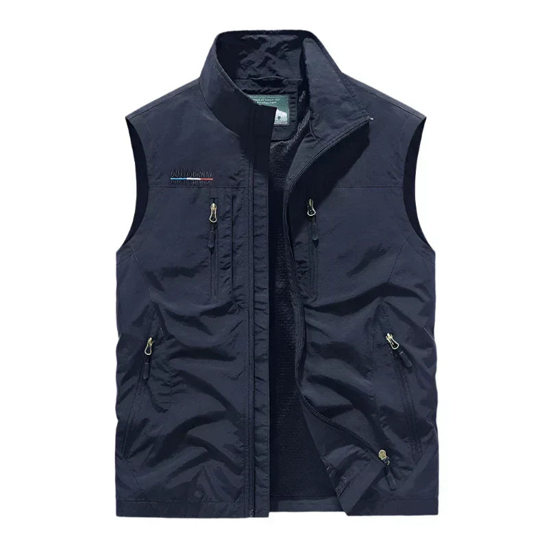 Rafferty | Gilet Homme Classique Zippé Col Montant avec Poches Multiples | Léger & Polyvalent