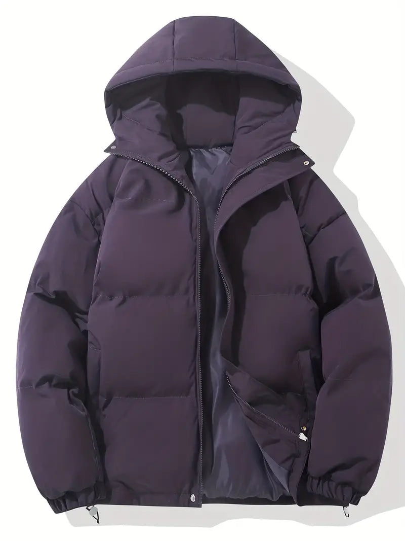 Delphina | Veste d’Hiver Unisexe Matelassée avec Capuche, Chaude & Élégante