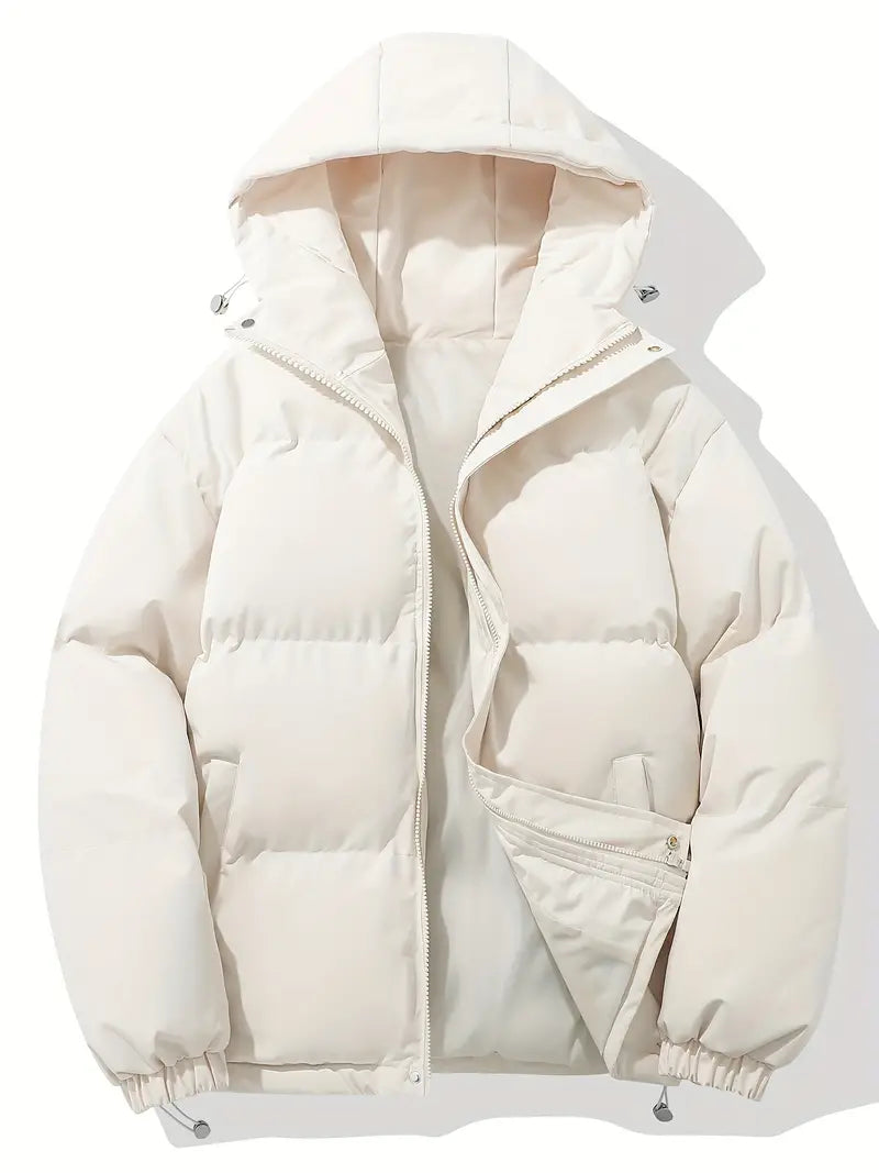 Delphina | Veste d’Hiver Unisexe Matelassée avec Capuche, Chaude & Élégante