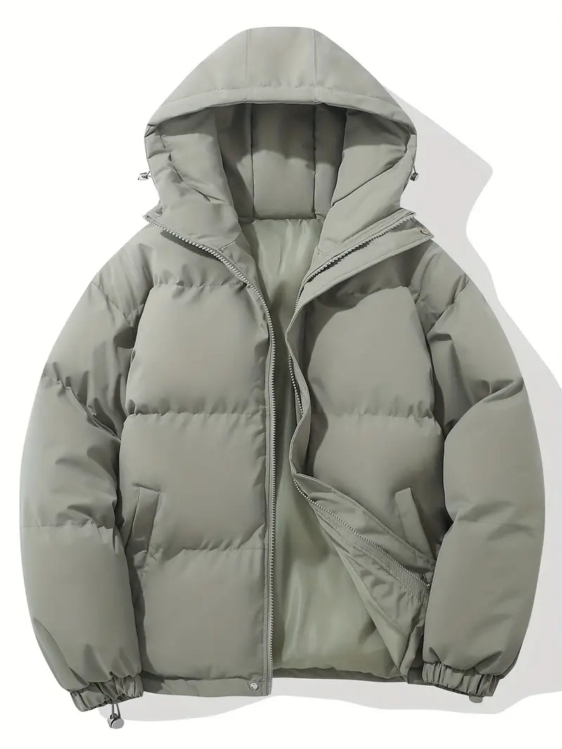 Delphina | Veste d’Hiver Unisexe Matelassée avec Capuche, Chaude & Élégante