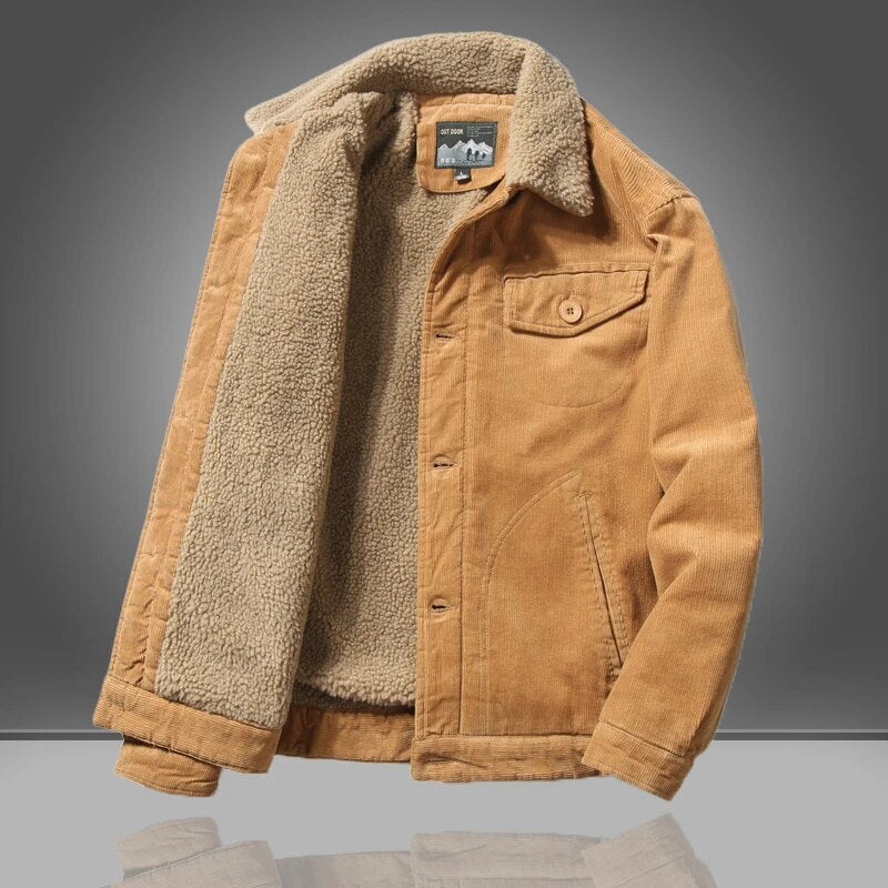 Sebastian | Veste Homme Hiver Uni avec Doublure Polaire | Style Élégant et Confortable