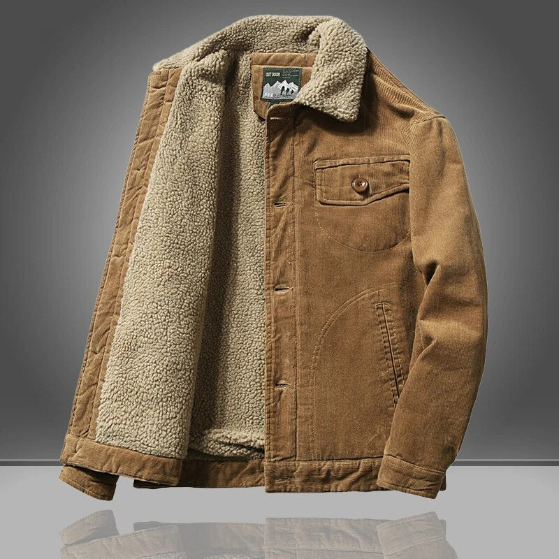 Sebastian | Veste Homme Hiver Uni avec Doublure Polaire | Style Élégant et Confortable