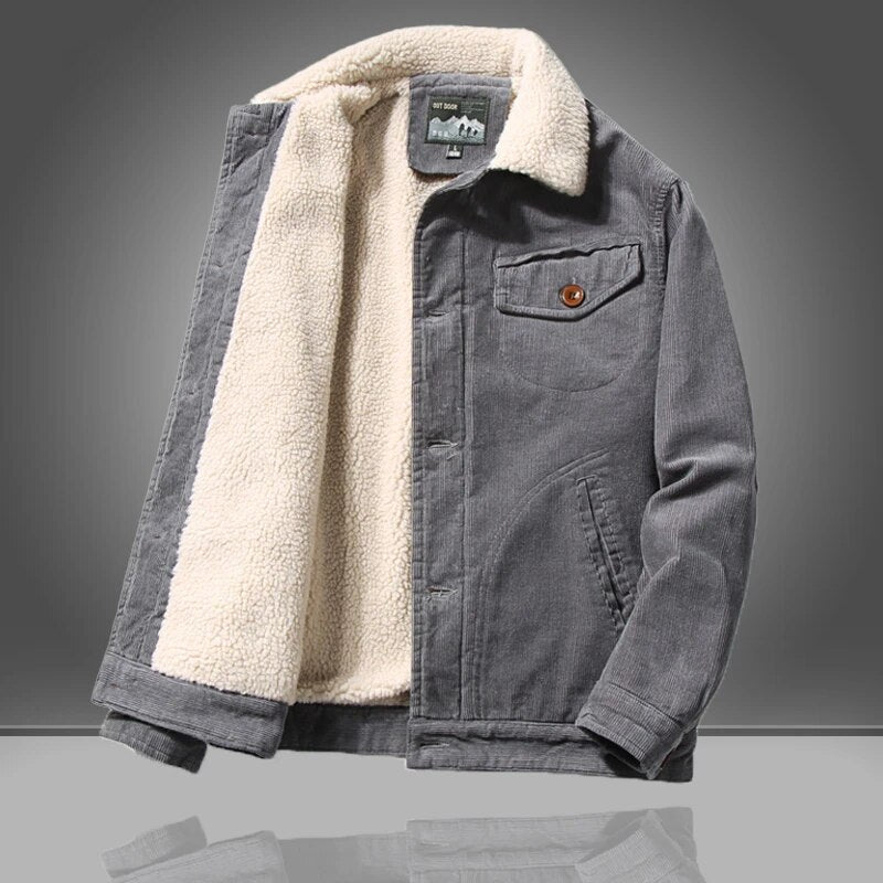 Sebastian | Veste Homme Hiver Uni avec Doublure Polaire | Style Élégant et Confortable