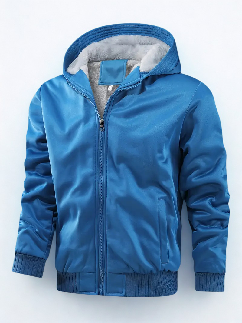 Victor | Veste Homme à Capuche Zippée, Manches Longues avec Doublure Polaire