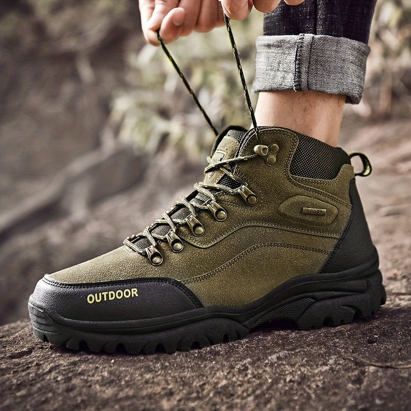 Perevin | Chaussures de Randonnée Homme, Bottes Outdoor Hautes avec Lacets