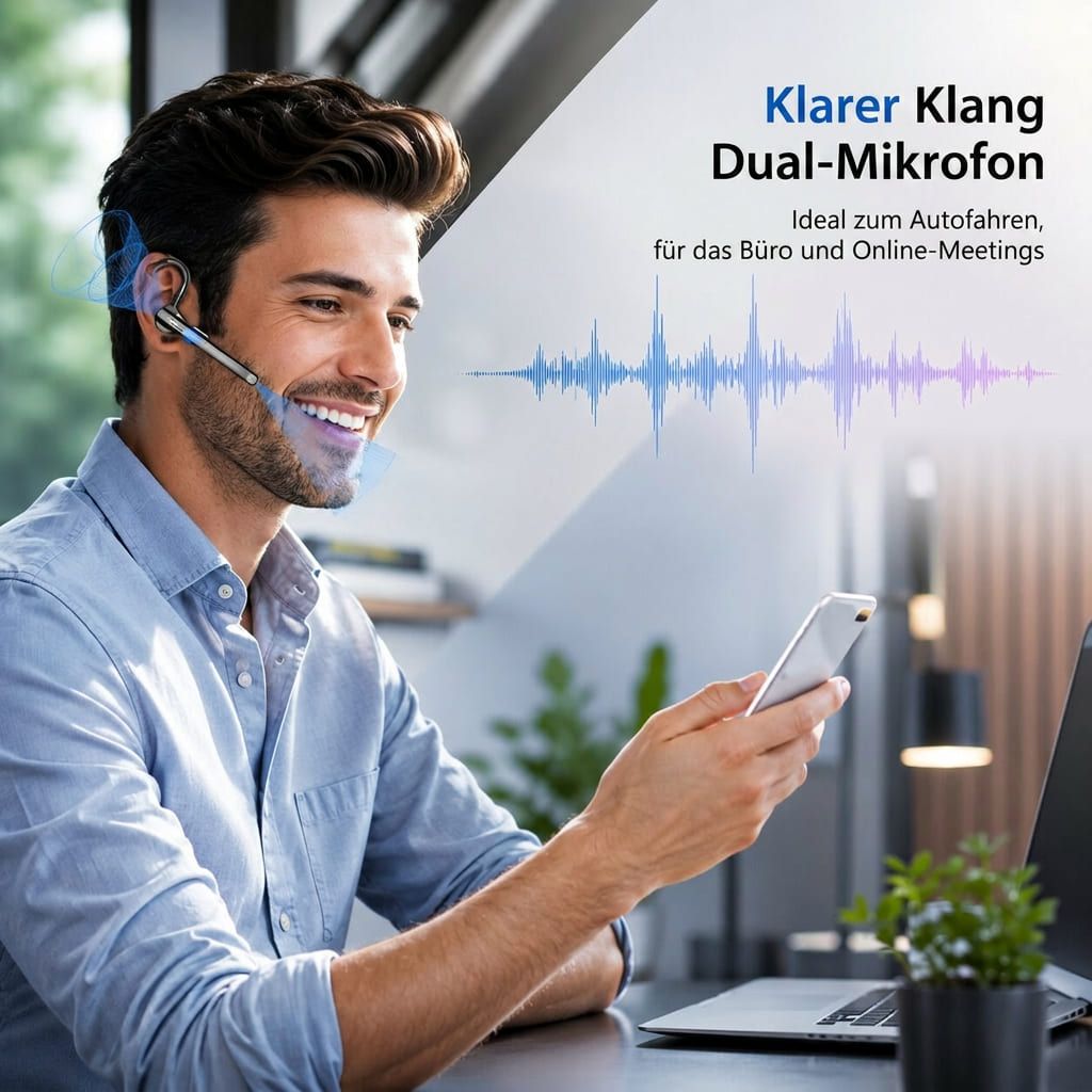 ClariVox™ | Bluetooth-Headset mit Dual-Mikrofon und Geräuschreduzierung