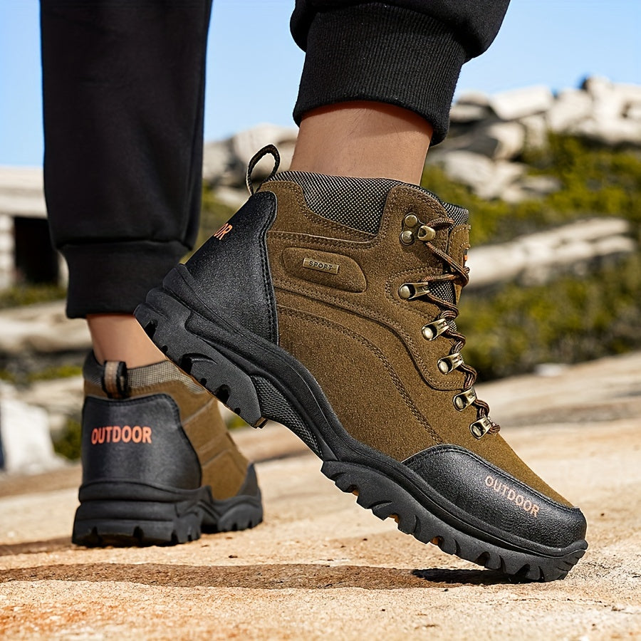 Perevin | Chaussures de Randonnée Homme, Bottes Outdoor Hautes avec Lacets