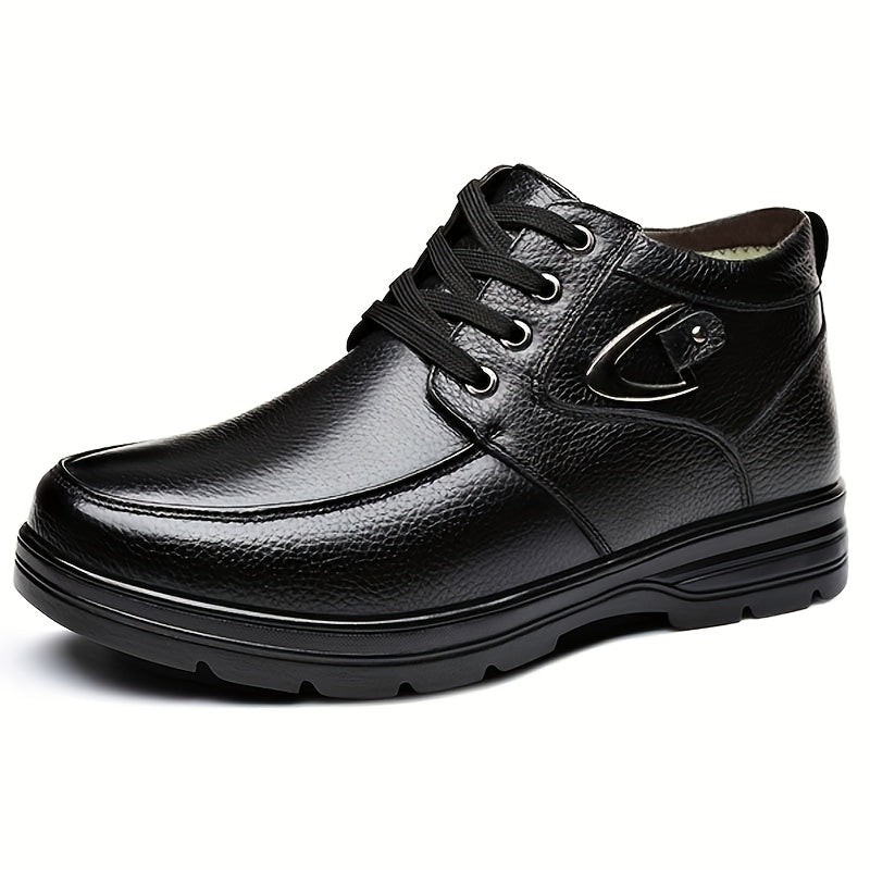 Sylven | Bottes d’Hiver Homme Élégantes, Chaussures Hautes à Lacets avec Doublure Chaude Matelassée