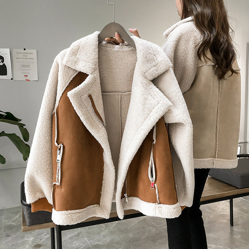 Émory | Veste Femme Teddy Oversize Douce et Chaude | Doublure Confort et Style Décontracté