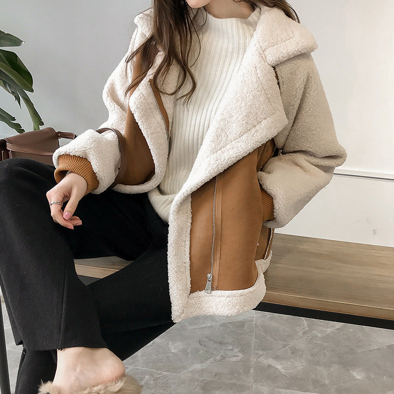Émory | Veste Femme Teddy Oversize Douce et Chaude | Doublure Confort et Style Décontracté