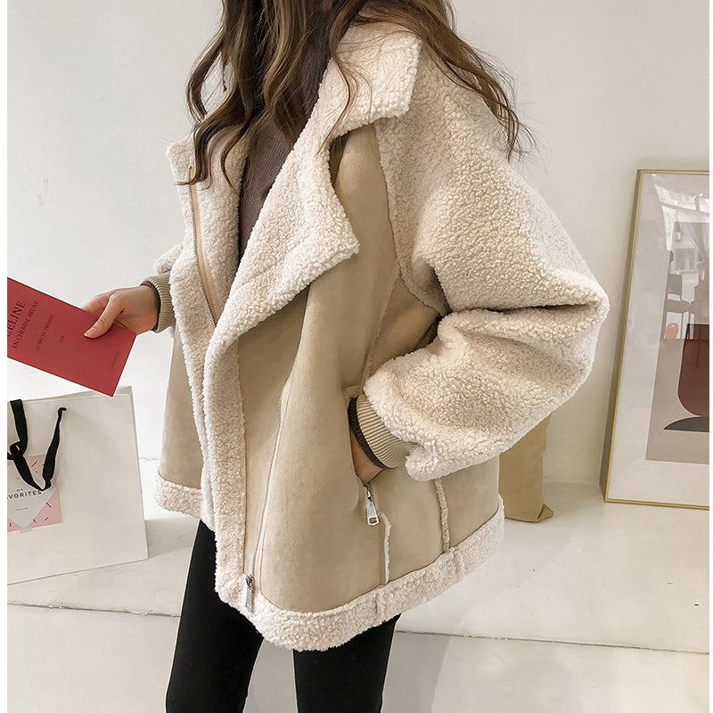 Émory | Veste Femme Teddy Oversize Douce et Chaude | Doublure Confort et Style Décontracté