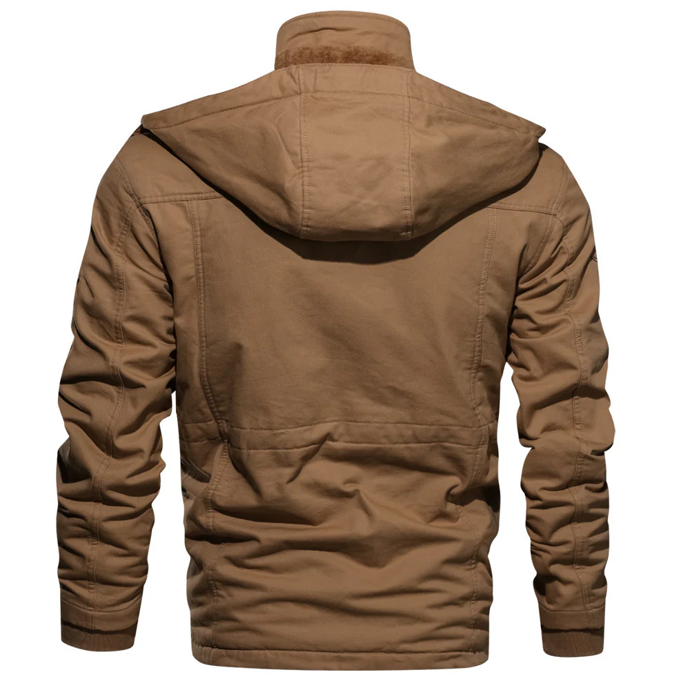 Clorent | Bomber Homme Tactique en Coton, Doublure Polaire, Poches Multiples et Taille Ajustable