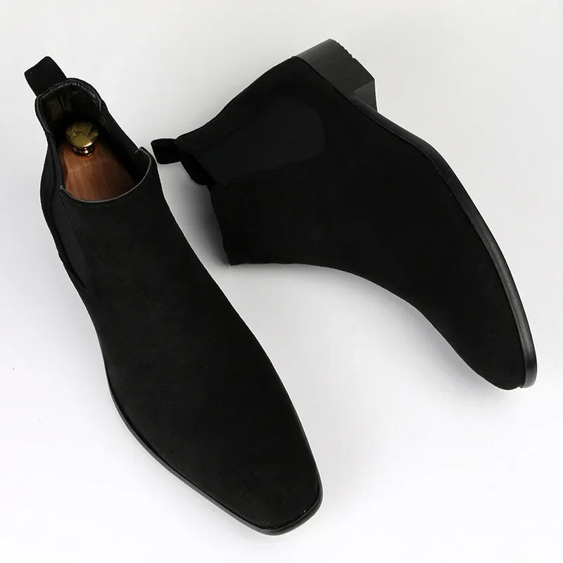 Quinton | Bottines Chelsea Homme à Bout Pointu avec Élastiques Latéraux, Design Élégant et Enfilage Facile