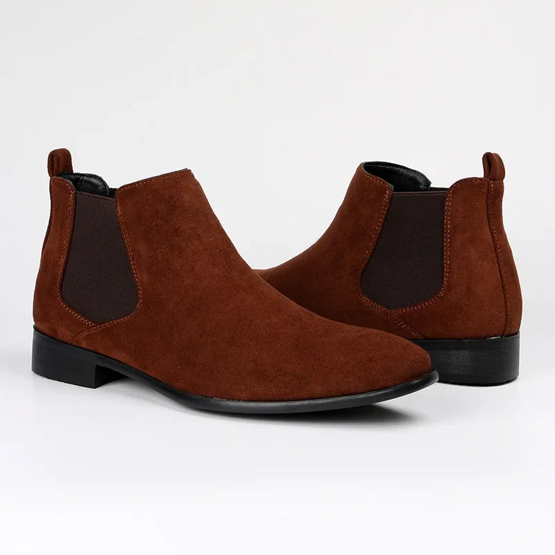 Quinton | Bottines Chelsea Homme à Bout Pointu avec Élastiques Latéraux, Design Élégant et Enfilage Facile
