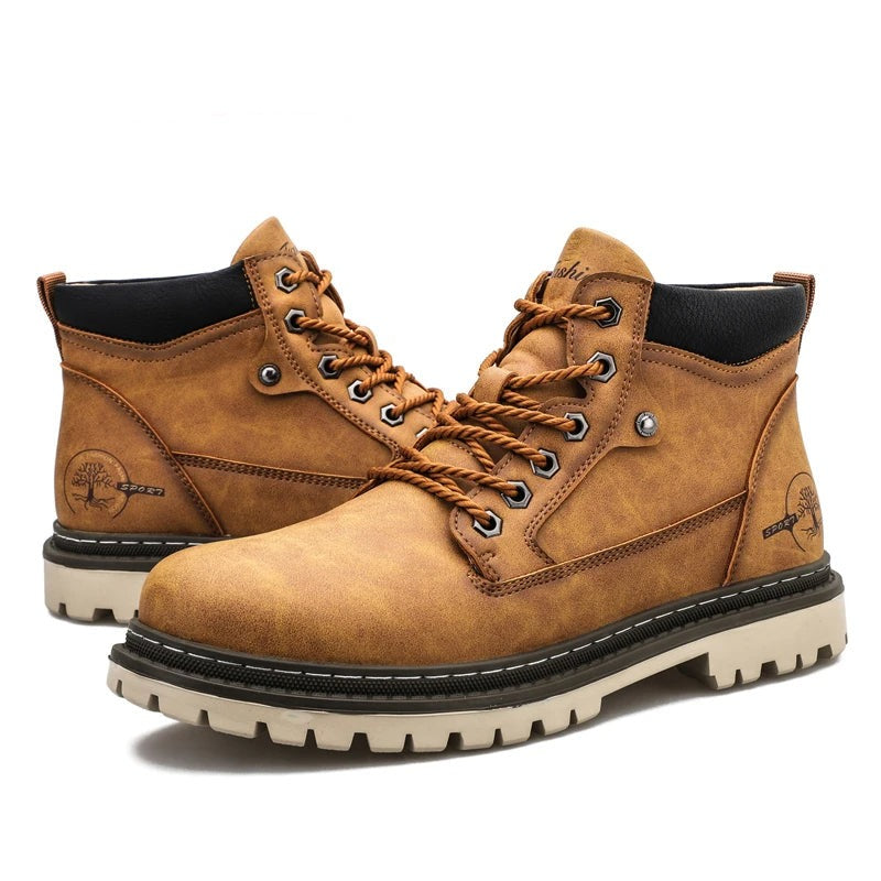 Rivington | Bottines Homme à Lacets Montantes, Semelle Antidérapante Robuste & Col Matelassé Premium