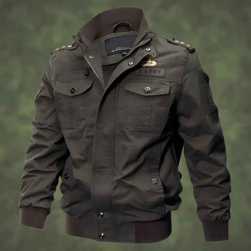 Kensley | Blouson Bomber Homme Regular Fit avec Poches Utilitaires & Finitions Côtelées Style Militaire