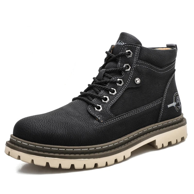 Rivington | Bottines Homme à Lacets Montantes, Semelle Antidérapante Robuste & Col Matelassé Premium