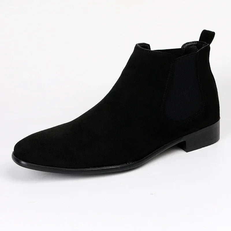 Quinton | Bottines Chelsea Homme à Bout Pointu avec Élastiques Latéraux, Design Élégant et Enfilage Facile
