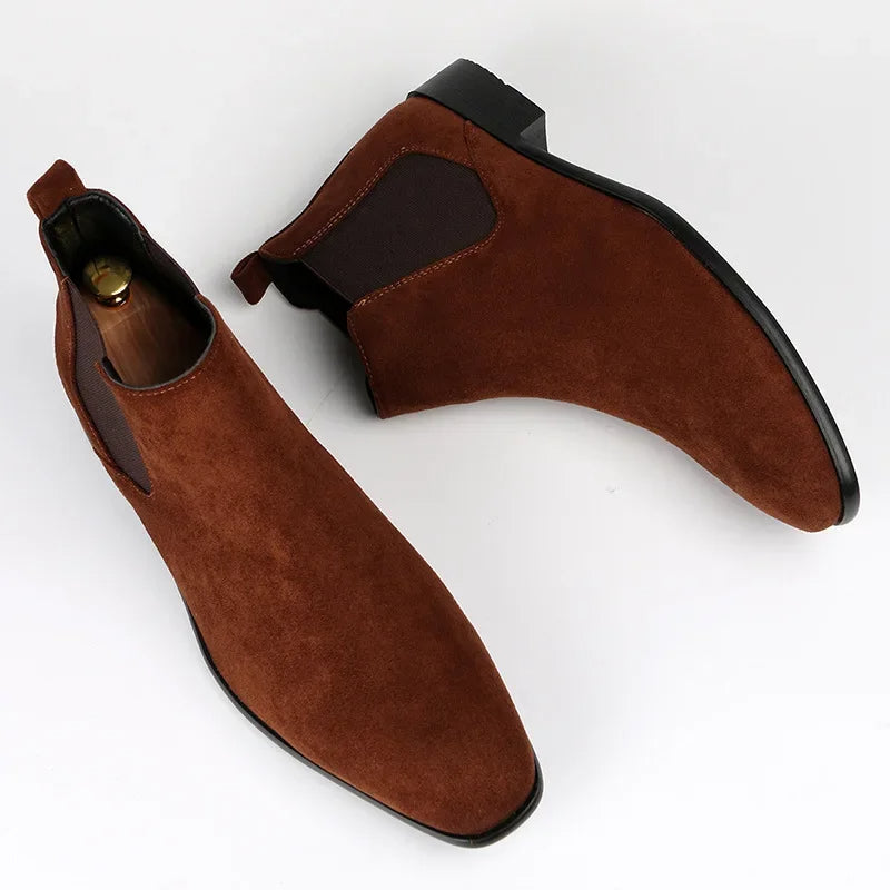 Quinton | Bottines Chelsea Homme à Bout Pointu avec Élastiques Latéraux, Design Élégant et Enfilage Facile