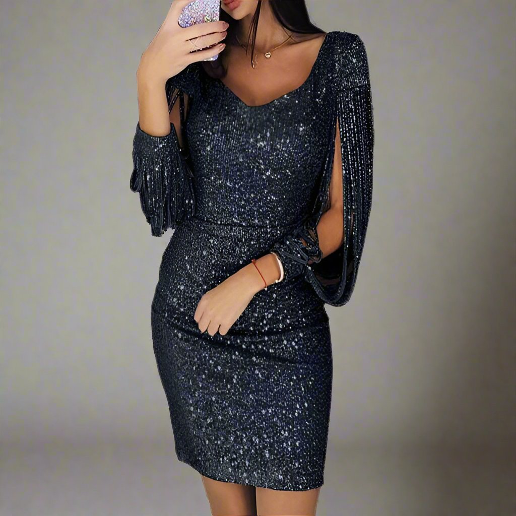 Robe à paillettes élégante pour femme – Scintillante, Chic & Festive