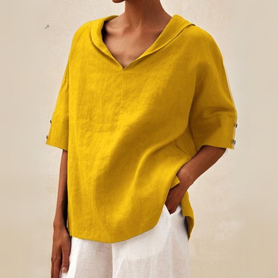 Zéphyrine | Chemise en Lin Ample pour Femme, Légère et Confortable pour l'Été