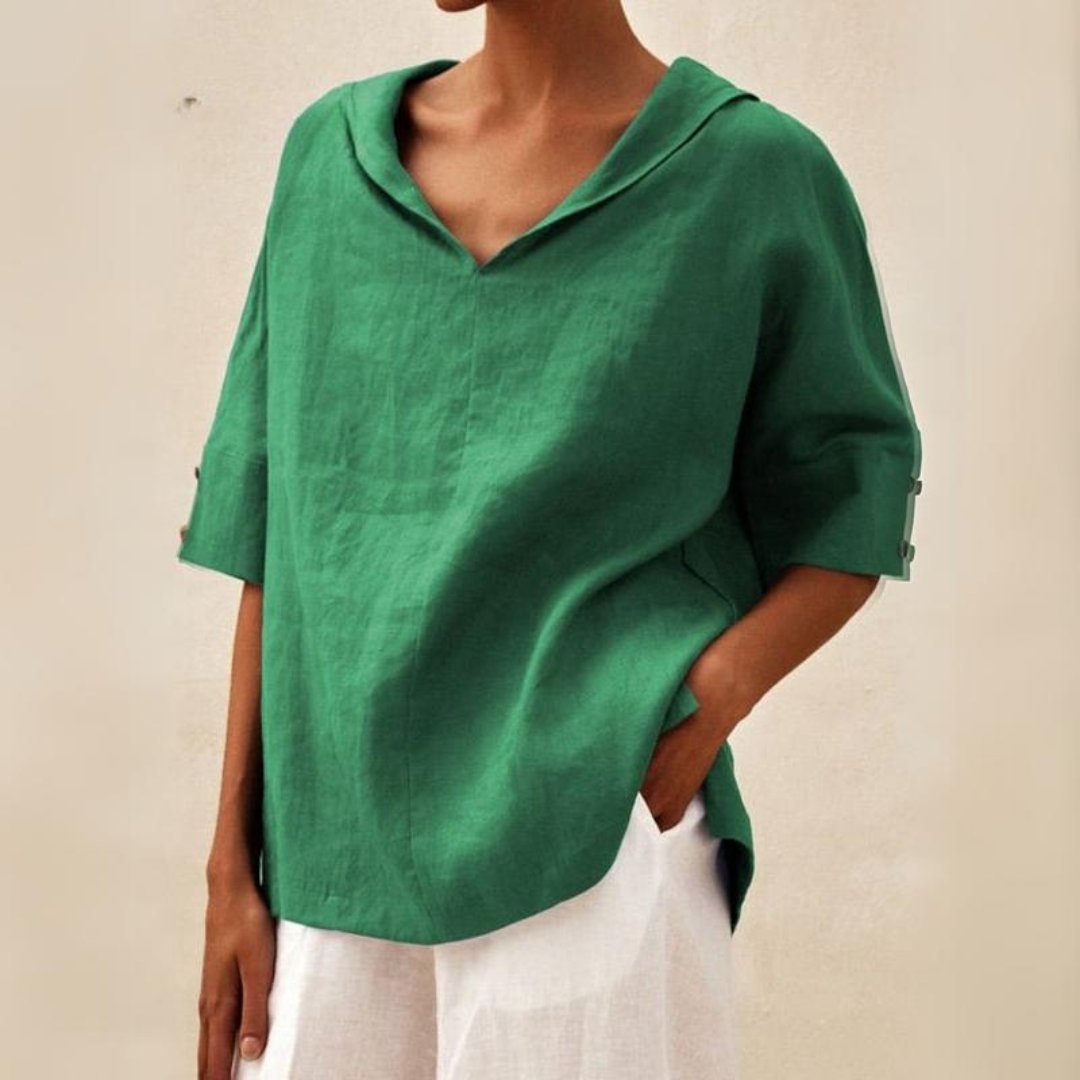 Zéphyrine | Chemise en Lin Ample pour Femme, Légère et Confortable pour l'Été