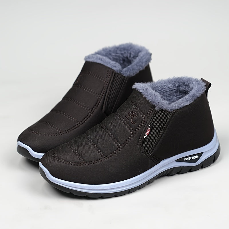 Jorvik | Chaussures Homme Hiver à Enfiler, Coupe Mi-Montante avec Doublure Chaude & Panneaux Élastiques