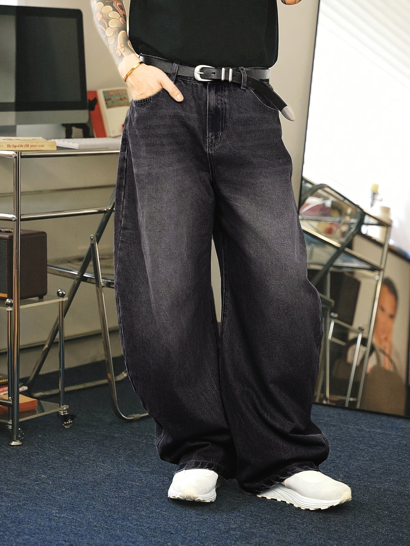Thomas | Jean Baggy Homme Large Fit | Coupe Droite Décontractée et Stylée