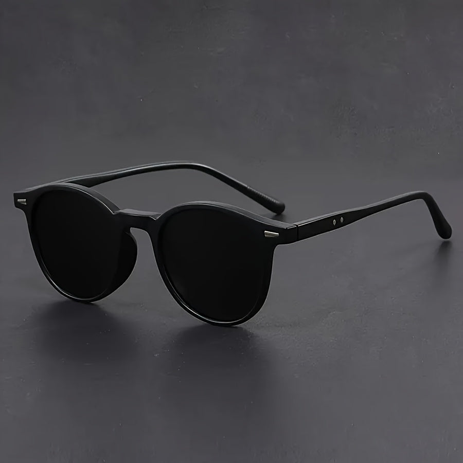 RetroShade™ | Runde Herren-Sonnenbrille im schwarz-braunen Schildpatt-Look