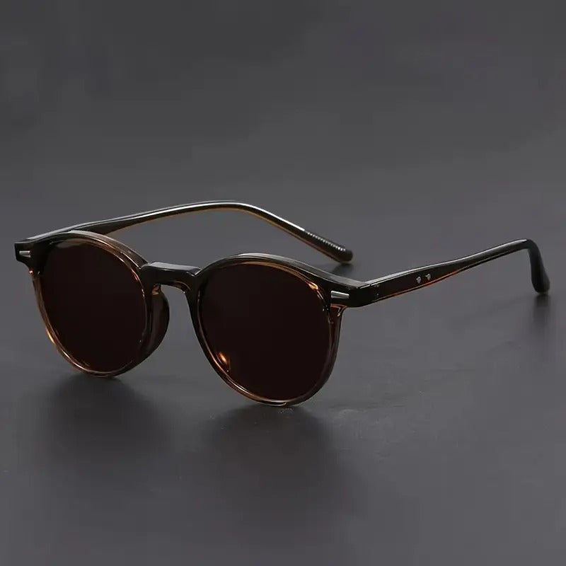 Moss | Lunettes de Soleil Homme – Design Rétro Tortoise, Monture Ronde et Légereté, Style Street Casual