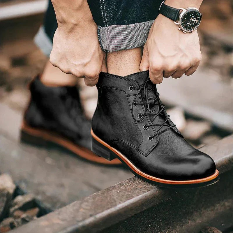 Bradwell | Bottines Homme Vintage à Lacets, Design Classique & Style Robuste Intemporel