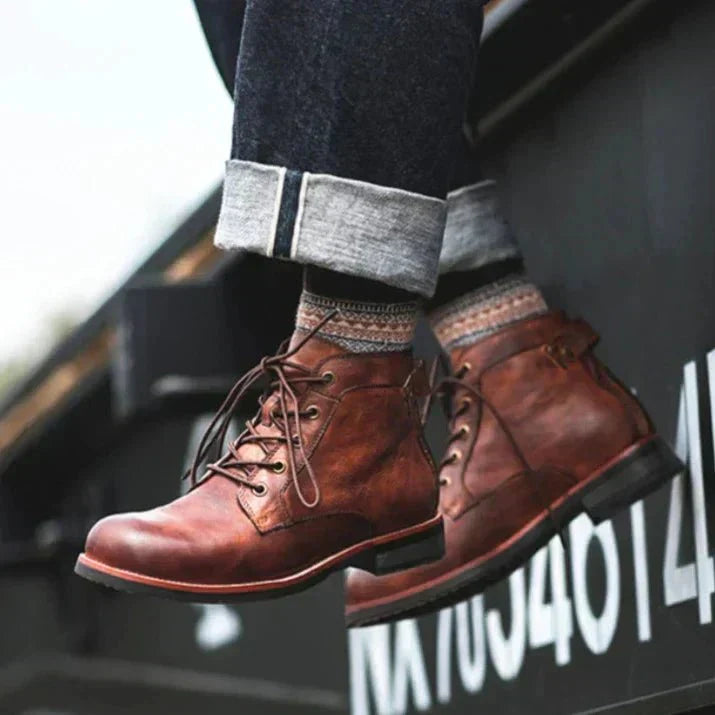 Bradwell | Bottines Homme Vintage à Lacets, Design Classique & Style Robuste Intemporel