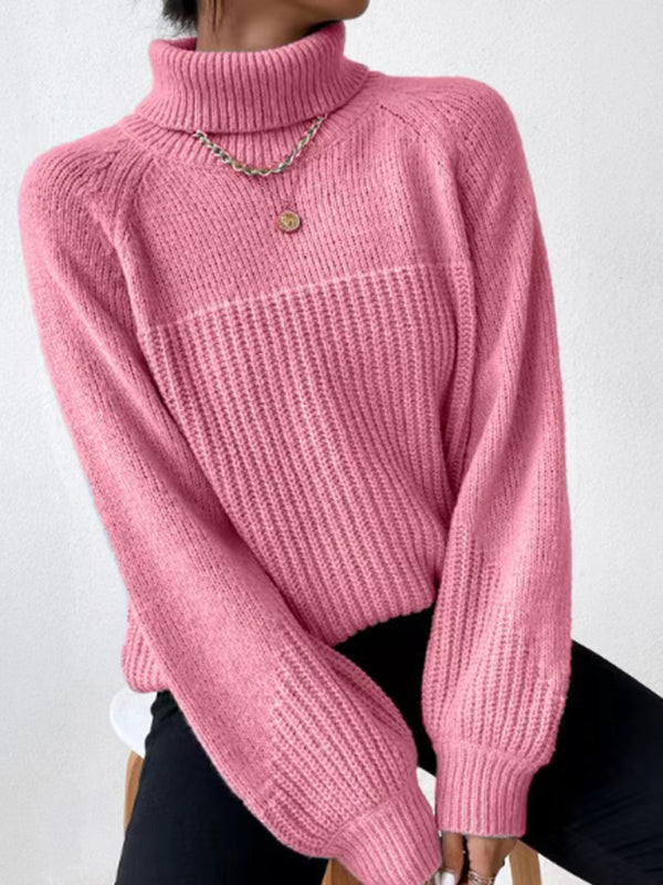 Zivela | Pull à Col Roulé Doux et Uni pour Femme