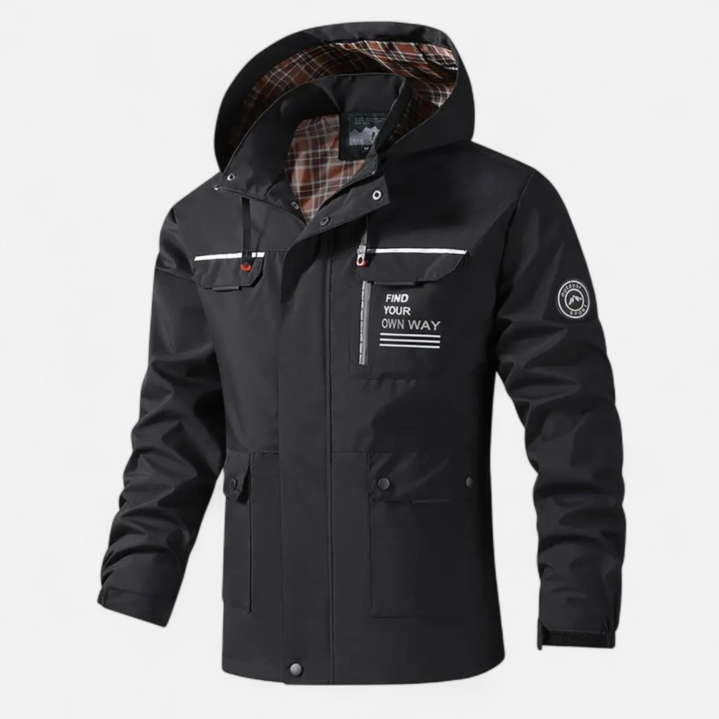 Alaric | Veste Softshell Homme Légère Coupe-Vent avec Capuche et Cordons