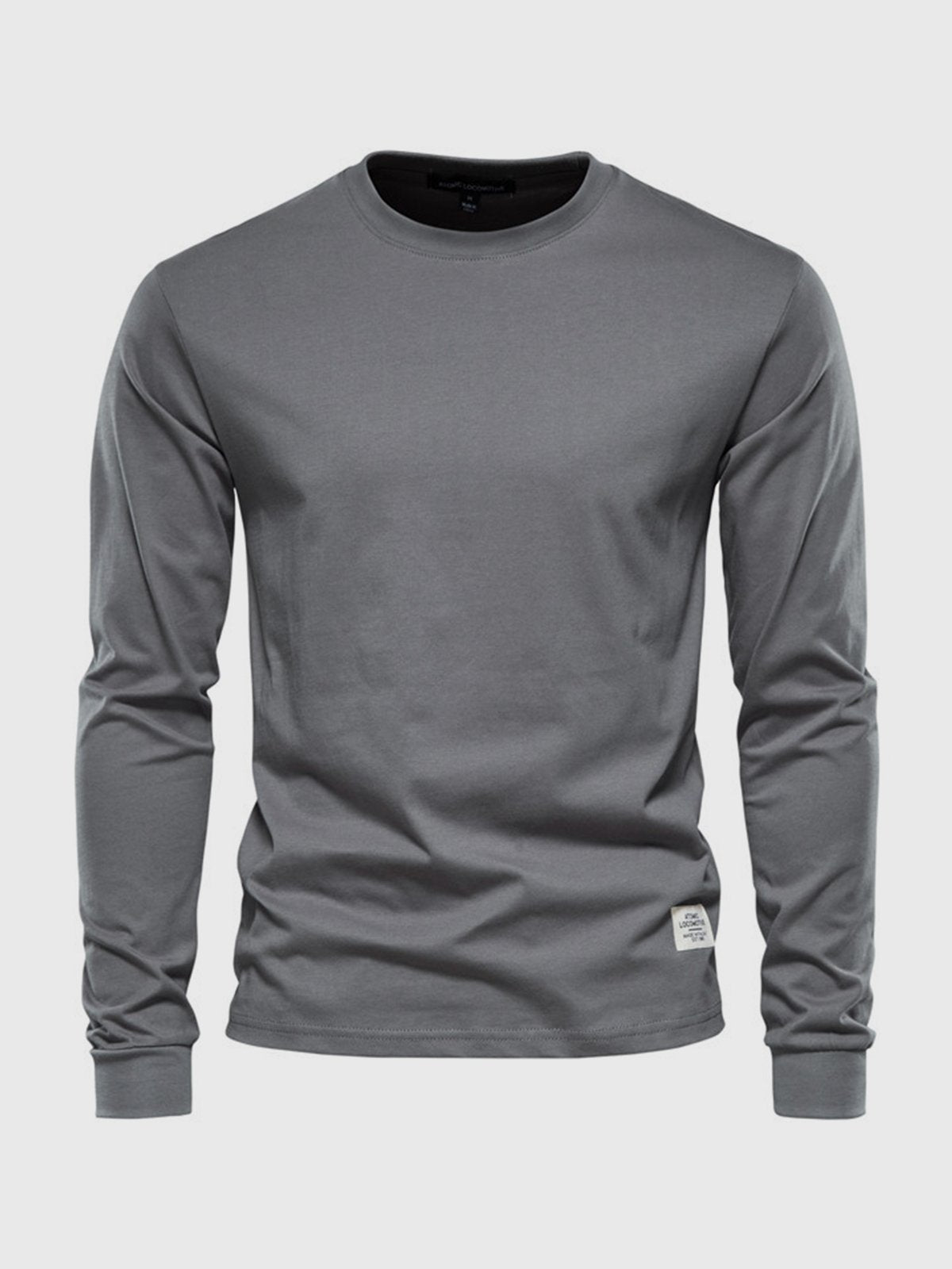 Leonard | Sweatshirt Homme Col Rond | T-Shirt Manches Longues Basique Coton Uni