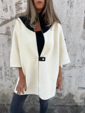 Sancia | Veste décontractée à col montant et demi-zip bicolore pour femme