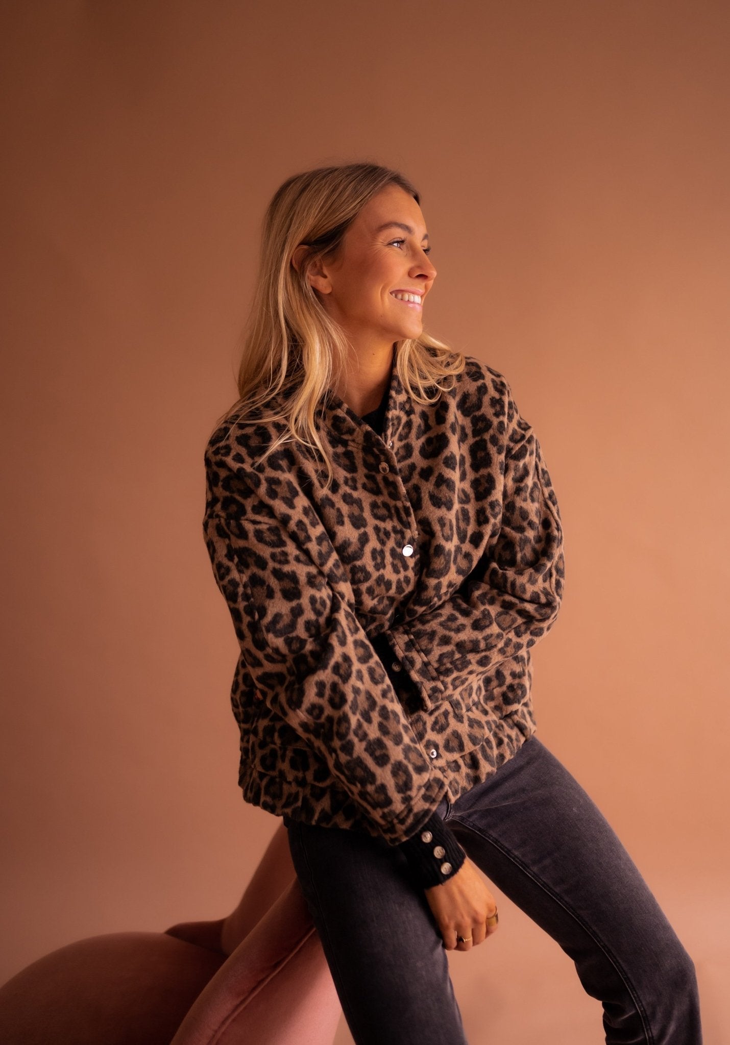 Bérangère-Lou | Veste Femme Stylée Imprimé Léopard Boutonnée