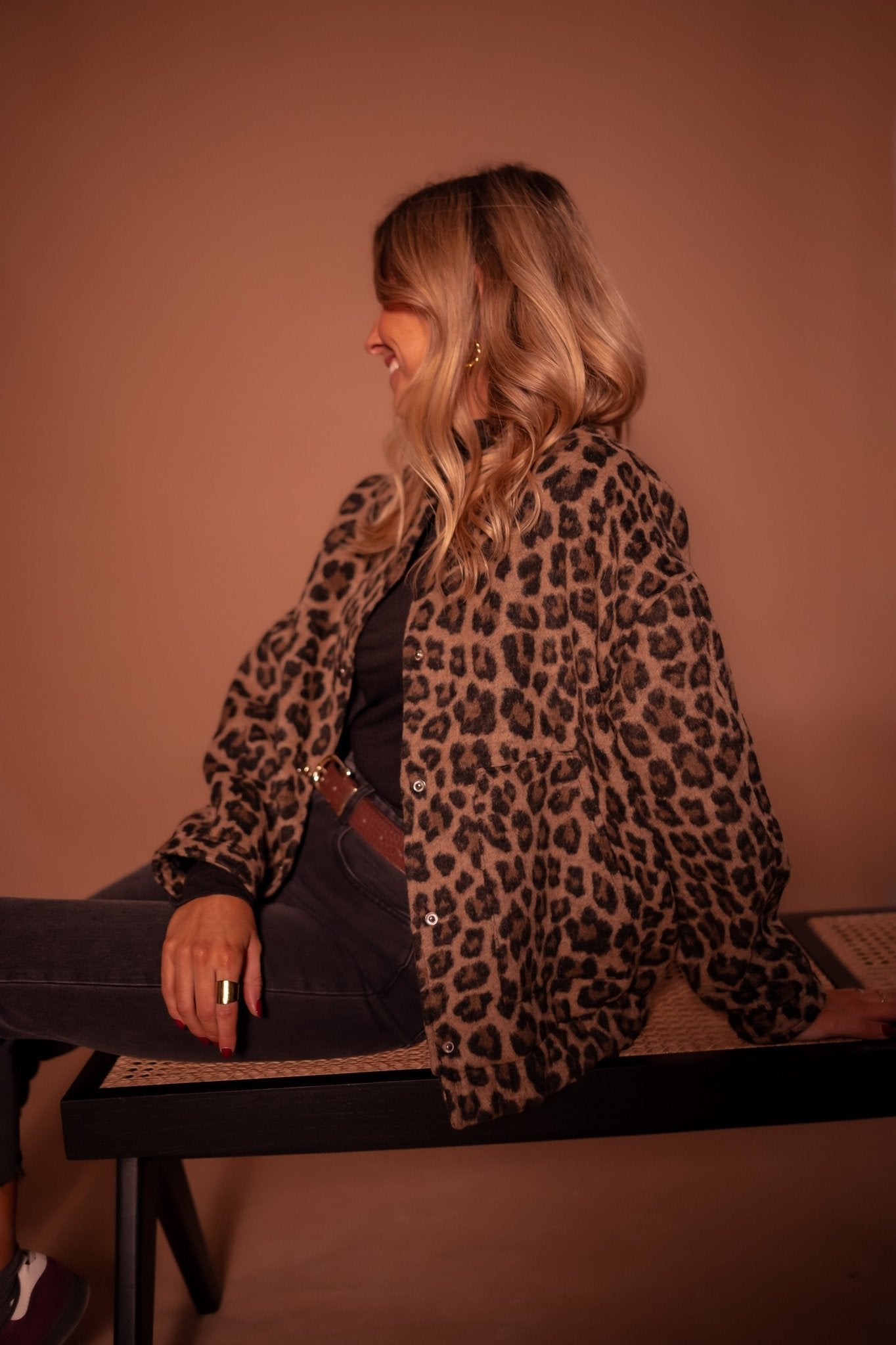 Bérangère-Lou | Veste Femme Stylée Imprimé Léopard Boutonnée