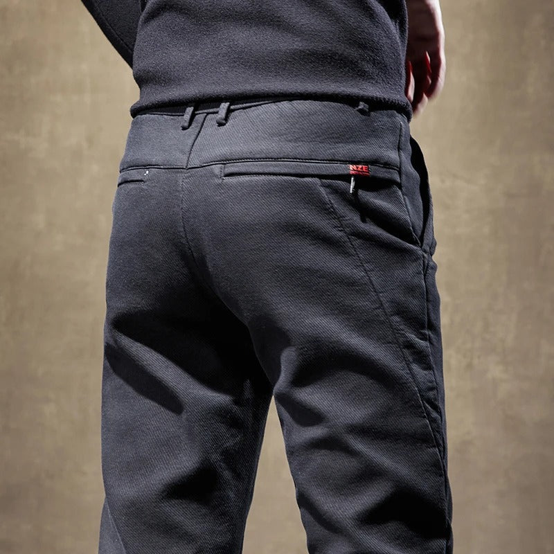Westcott | Pantalon Homme Velours Côtelé Doublé Polaire Slim Fit Style Décontracté Chaud