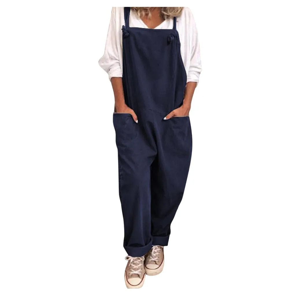 Brisande | Combinaison Femme Sans Manches à Jambe Large, Coupe Ample en Coton & Lin