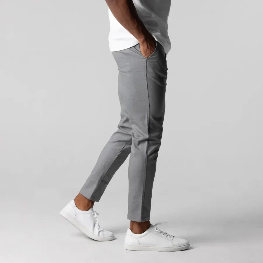 Xavier | Pantalon Chino Homme Slim à Jambe Ajustée Uni