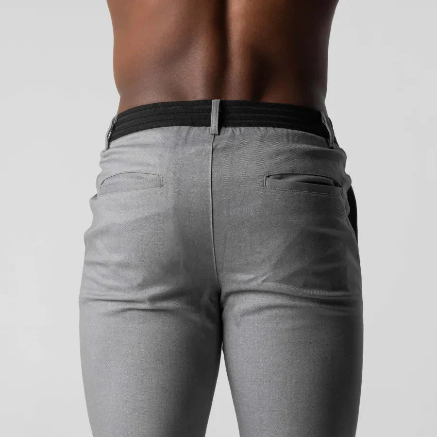 Xavier | Pantalon Chino Homme Slim à Jambe Ajustée Uni