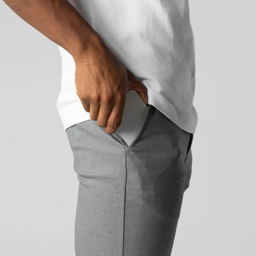 Xavier | Pantalon Chino Homme Slim à Jambe Ajustée Uni