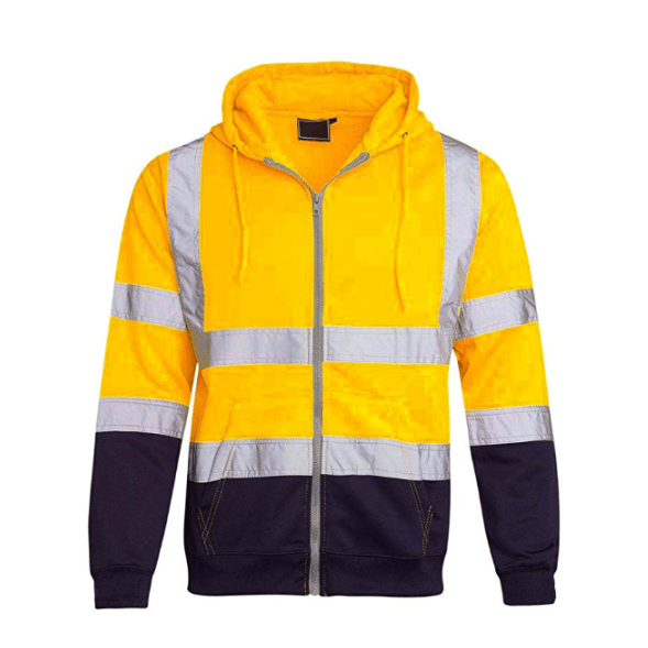 Léopold | Veste de Sécurité à Capuche avec Cordon de Serrage et Bandes Réfléchissantes pour Homme